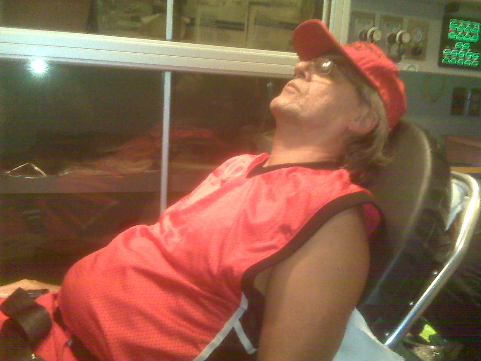 Michael Vincent Crea on gurney in an ambulance on the way to the hospital. Michael Vincent Crea on gurney in an ambulance on the way to the hospital.