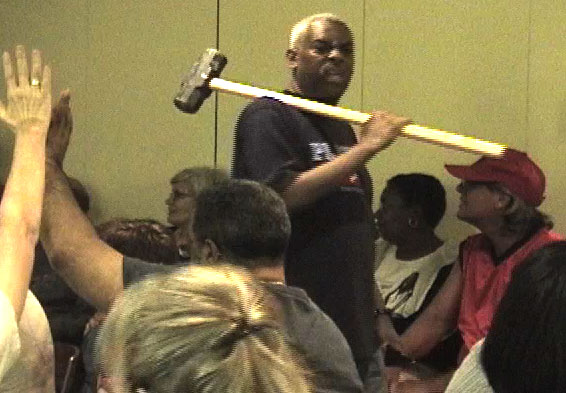 Staffer With Sledgehammer